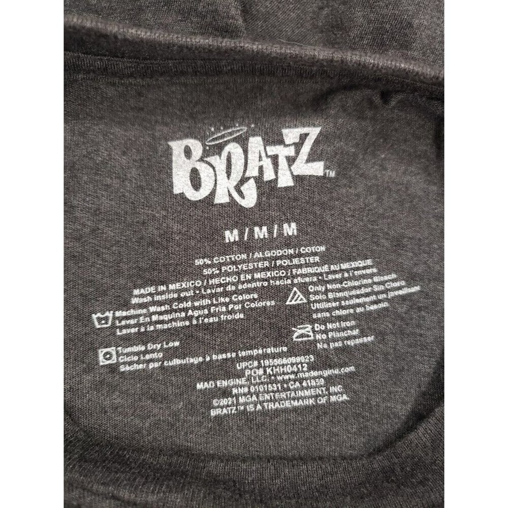 BRATZ T Shirt Women's (Size M) Gray Short Sleeve Crew Neck Casual Logo Ladies - Picture 3 of 8